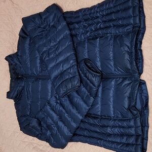 32 heat dark blue pufferjacket large